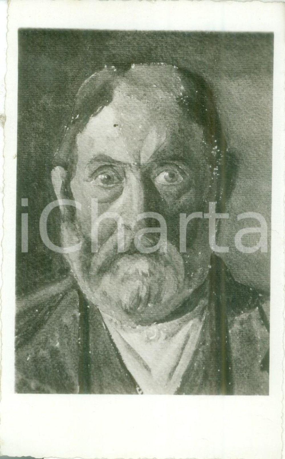 Fotografia d epoca originale 1936 RAVENNA Pietro ROVERSI Testa di vecchio Casa ORIANI Foto coeva del quadro 1