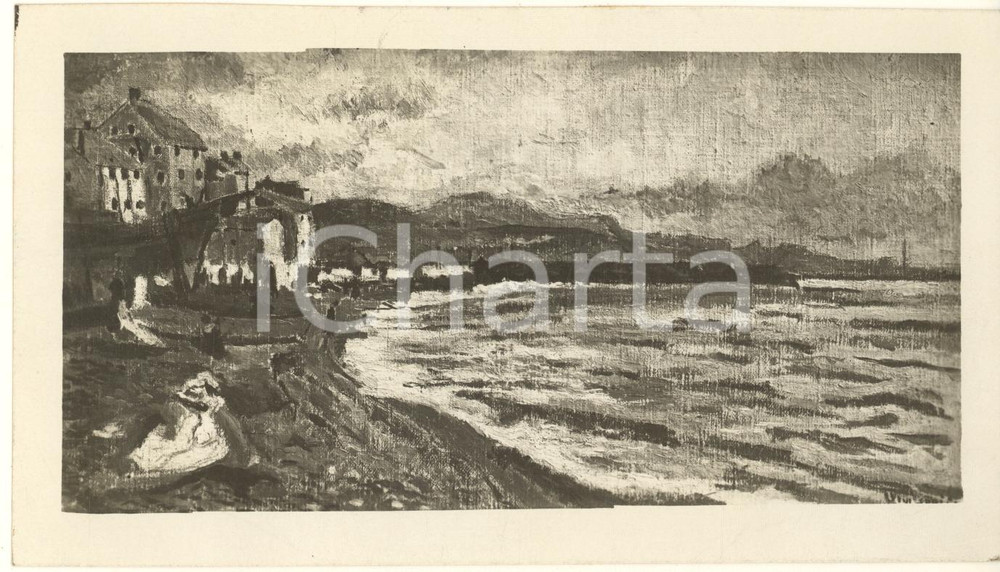 Fotografia d epoca originale 1936 MOSTRE D ARTE Luigi LEVI Spiaggia Fotografia coeva del quadro 1