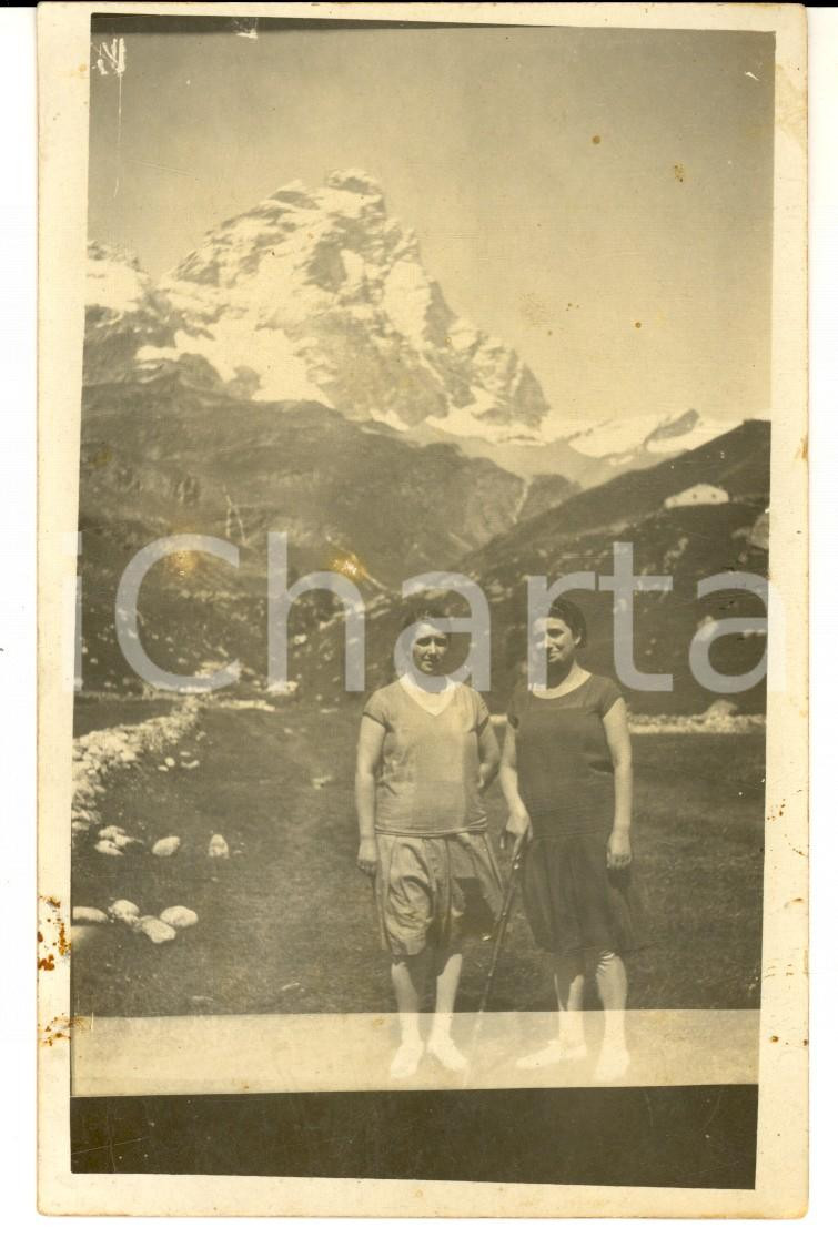 Fotografia d epoca originale 1929 VALTOURNANCHE AO Giovani escursioniste a riposo Fotografia 1