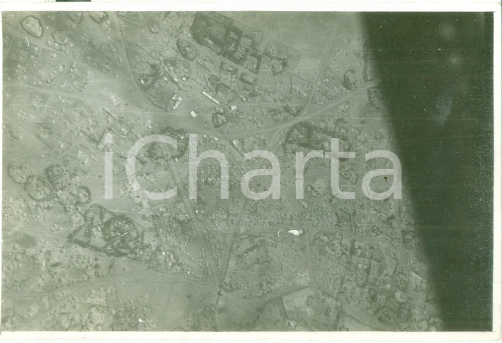 Fotografia d epoca originale 1936 DEBRA MARCOS ETIOPIA Veduta aerea della città  Foto TABANELLI 1