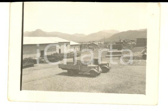 Fotografia d epoca originale 1935 ca AOI Società  PURICELLI  Interno del cantiere in attivitÃ  Foto 7x4 cm 1