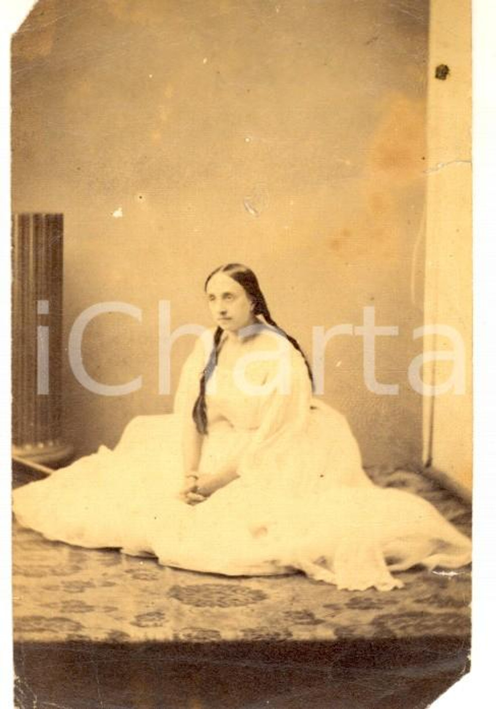 Fotografia d epoca originale 1900 ca MILANO Ritratto dell attrice DE FABBRI in scena Foto 6x8 cm RARA 1