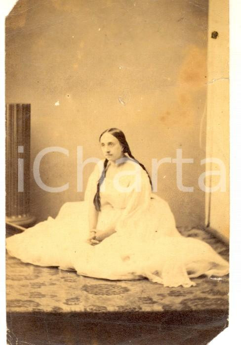Fotografia d epoca originale 1900 ca MILANO Ritratto dell attrice DE FABBRI in scena Foto 6x8 cm RARA 1