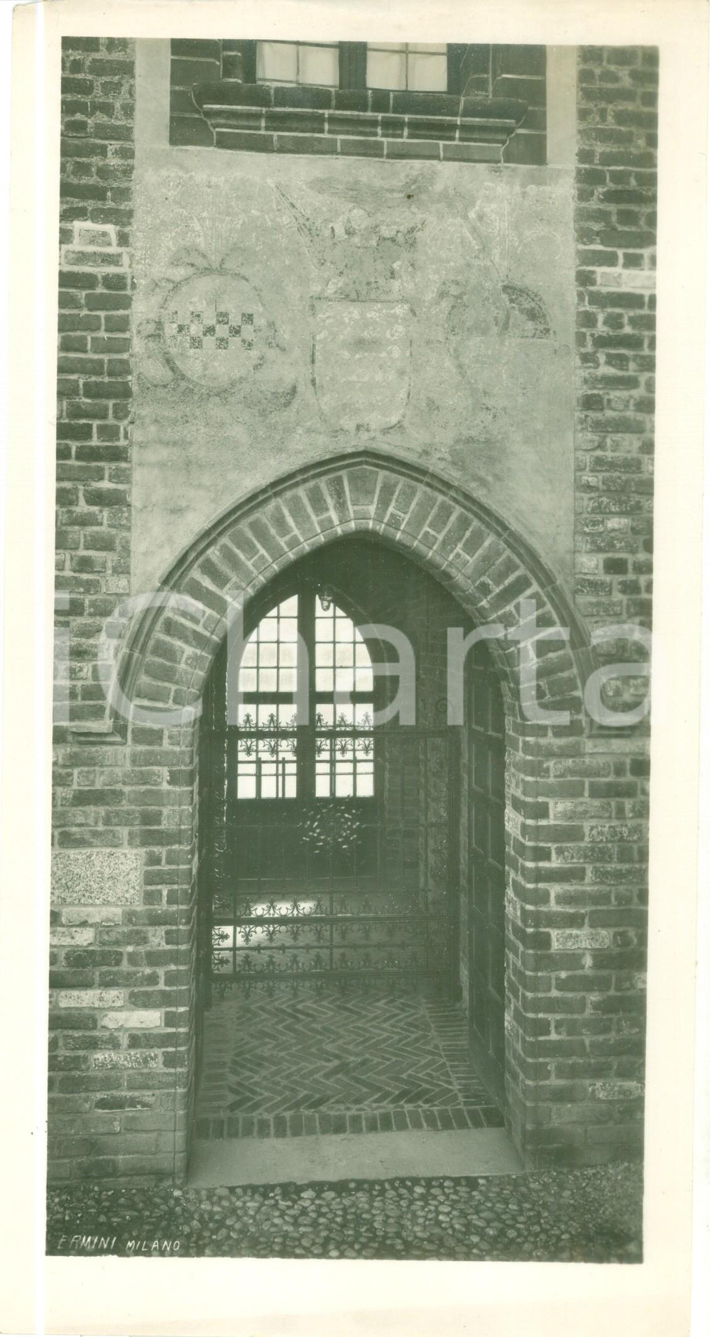 Fotografia d epoca originale 1925 ca MILANO BICOCCA Un ingresso di Villa MIRABELLO Fotografia ERMINI 1