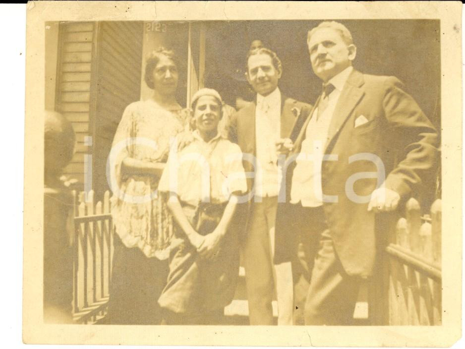 Fotografia d epoca originale 1920 NEW YORK Ritratto famiglia ZADRO immigrati italiani Fotografia 11x9 cm 1