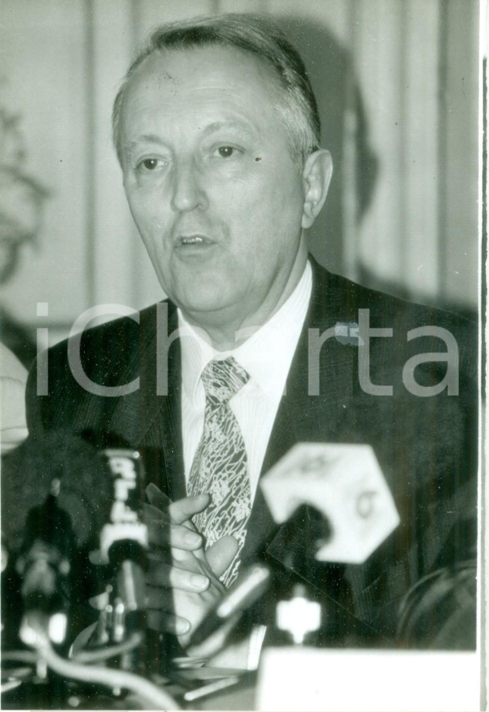 Fotografia d epoca originale 1992 PARIS Politico Georges SARRE sullo sciopero degli autisti Fotografia 1