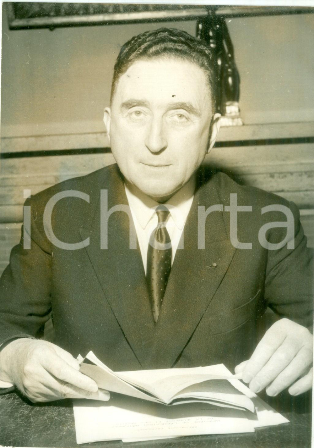 Fotografia d epoca originale 1961 PARIS Lucien PAYE Ministre de l Education Nationale Fotografia 1