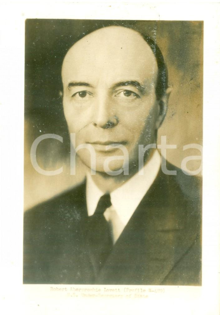 Fotografia d epoca originale 1945 ca USA Robert ABERCROMBIE LOVETT Sottosegretario di Stato Fotografia 1