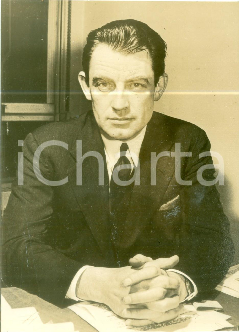 Fotografia d epoca originale 1945 ca USA Russell K. DAVENPORT editore e autore americano Fotografia 1