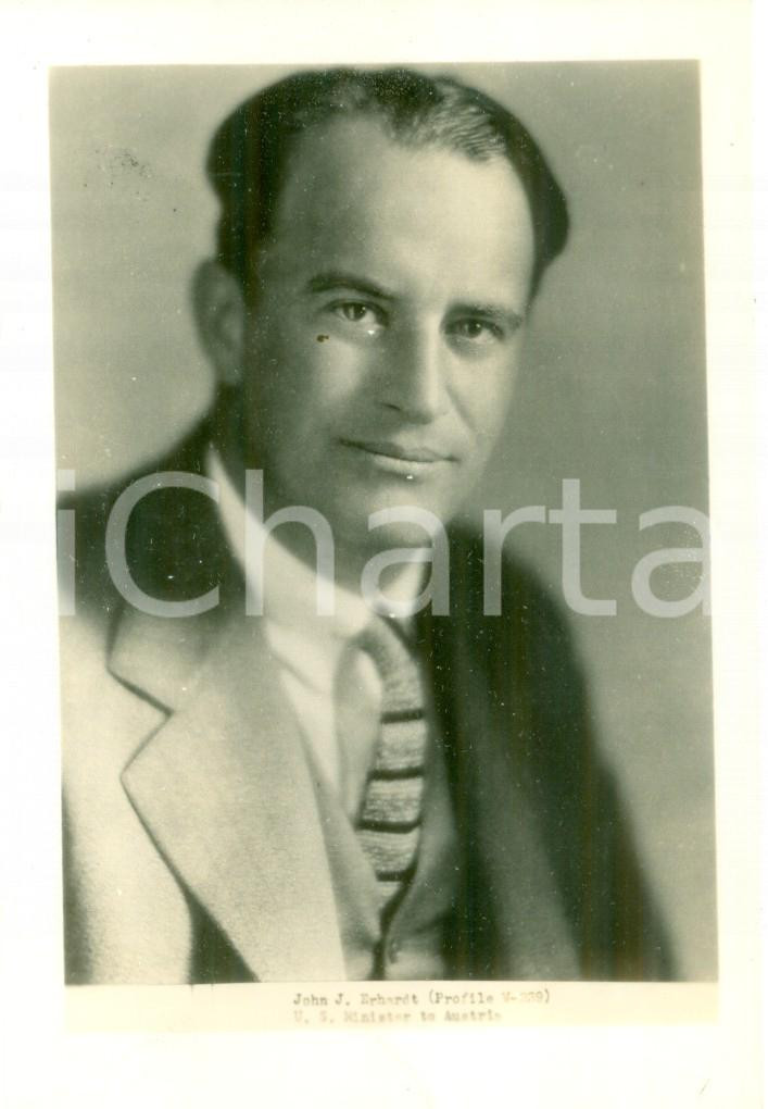 Fotografia d epoca originale 1945 ca USA John J. ERHARDT ambasciatore americano in IRLANDA Fotografia 1