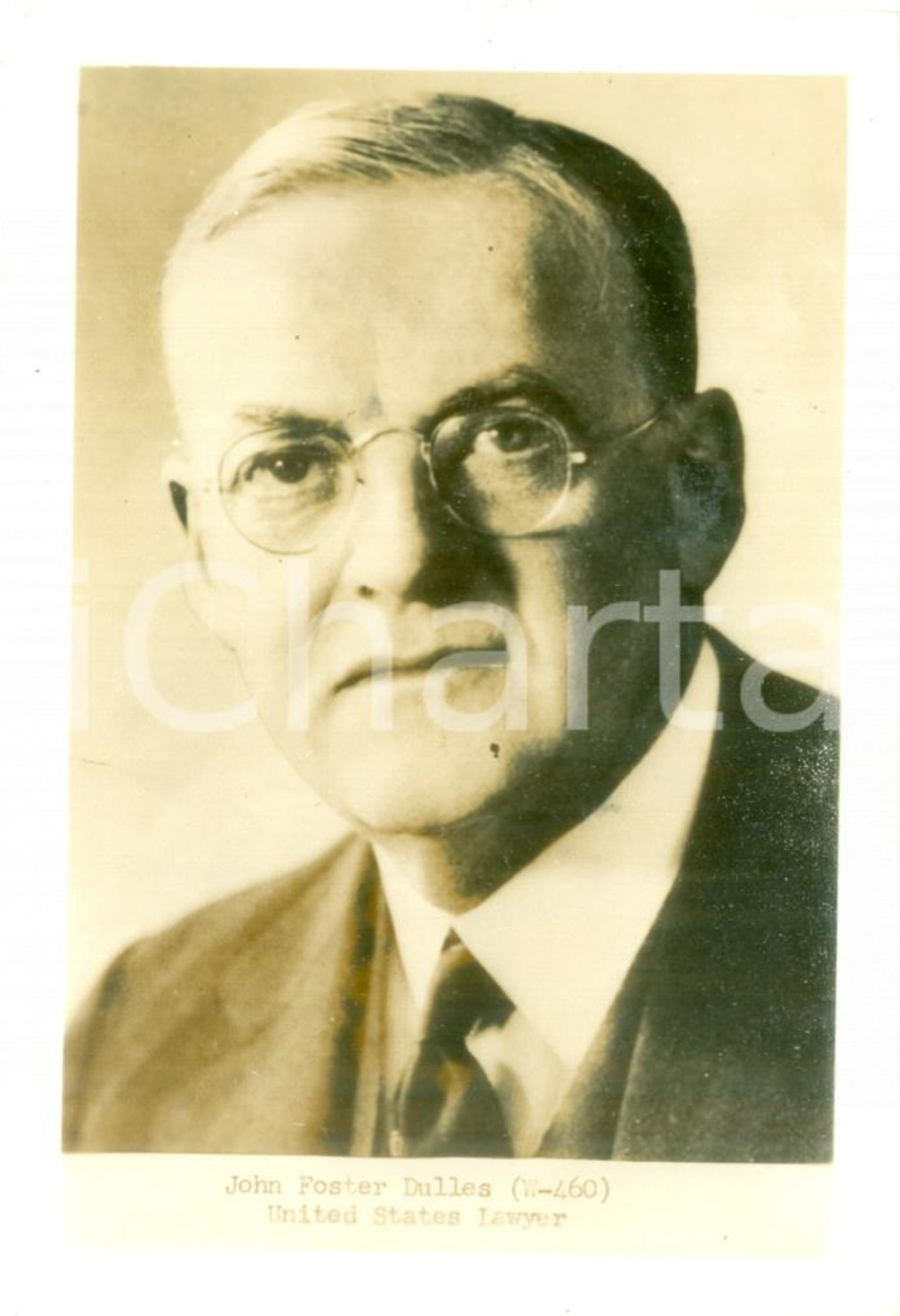 Fotografia d epoca originale 1945 ca USA John FOSTER DALLAS United States Lawyer Fotografia 1