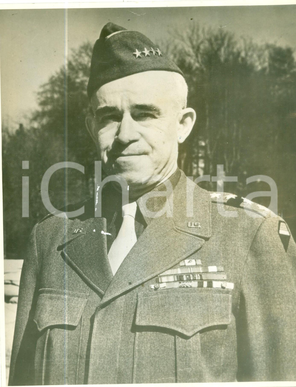 Fotografia d epoca originale 1960 USA General Omar N. BRADLEY Comandante 12Â° Army Group Foto DANNEGGIATA 1
