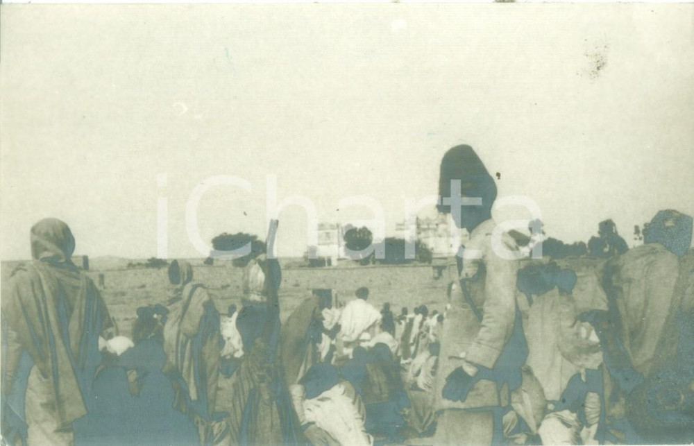 Fotografia d epoca originale 1937 MACALLÃˆ ETIOPIA Truppa di ascari accampati Fotografia 1