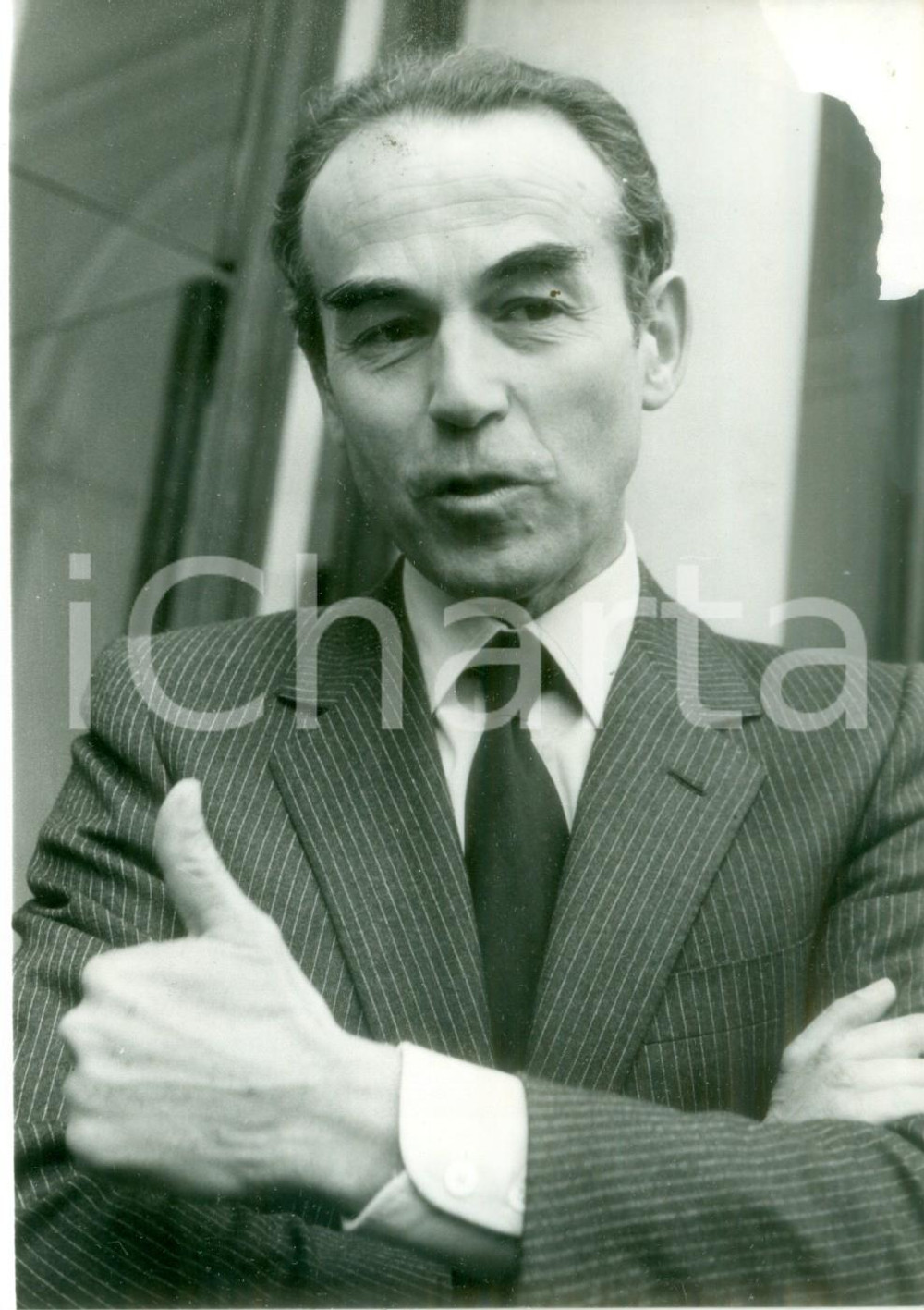Fotografia d epoca originale 1981 PARIS Ministro Robert BADINTER all Eliseo Fotografia DANNEGGIATA 1