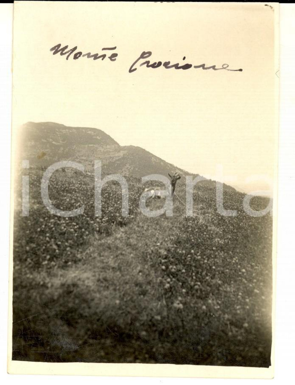 Fotografia d epoca originale 1930 ca MONTE CROCIONE BO Escursionista in salitaFoto VINTAGE 8x11 1