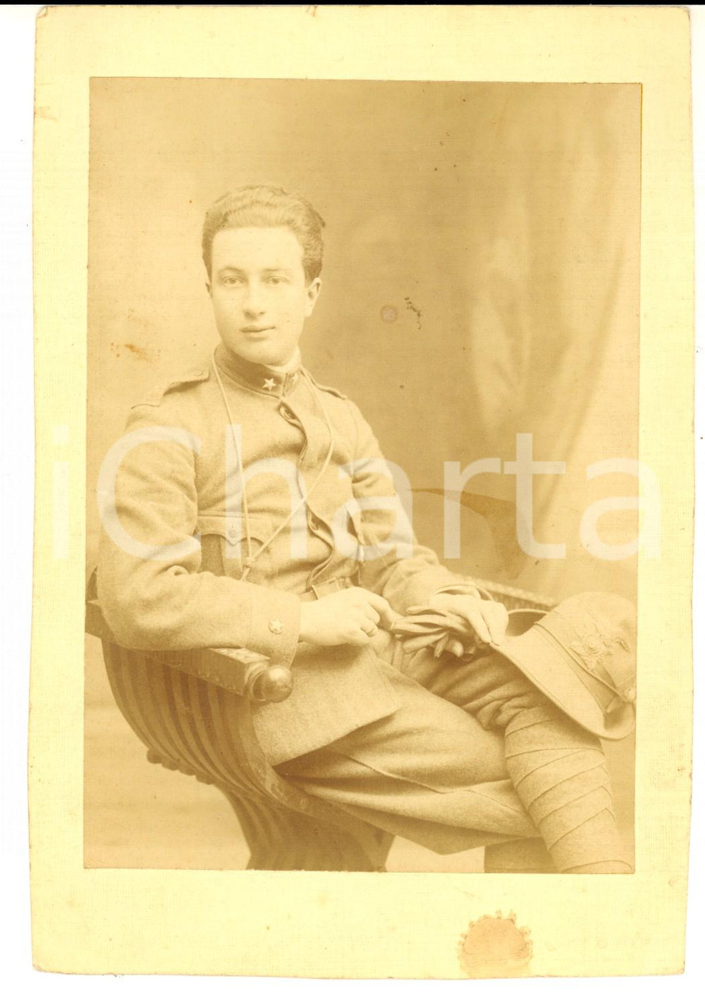 1920 ca REGIO ESERCITO Ritratto di ufficiale del 5Â° Reggimento ALPINI Foto 12x18 Fotografia d'epoca. CONDIZIONI: FAIR        originale e autentica 1