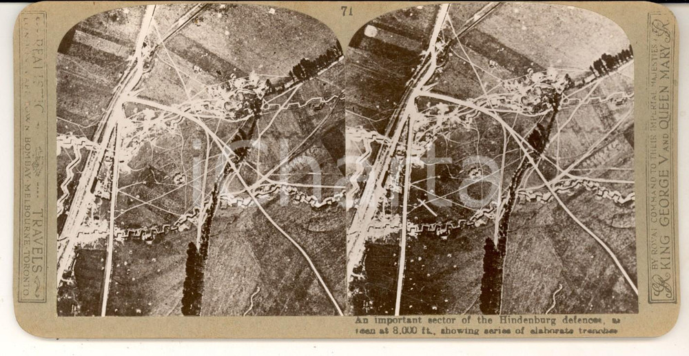 Fotografia d epoca originale 1918 WW1 THE GREAT WAR Important sector of the HINDENBURG defences Photo nÂ° 71 1