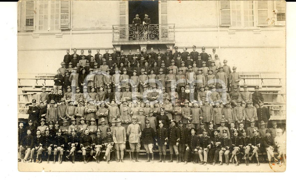 Fotografia d epoca originale 1915 ca WW1 PARMA Scuola Applicazione Fanteria  Ritratto di battaglione Foto 1