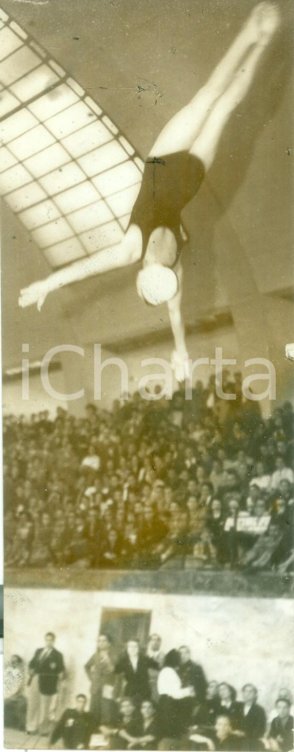 Fotografia d epoca originale 1942 MILANO GioventÃ¹ Europea ai campionati sportivi alla Piscina COZZI Foto 1