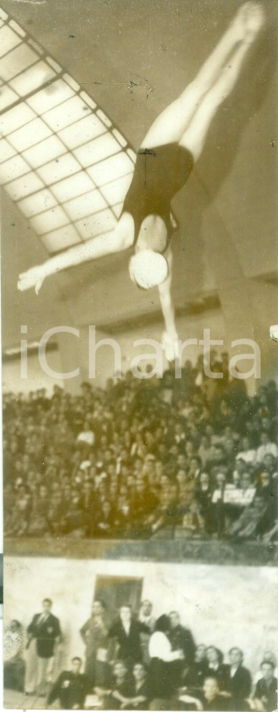 Fotografia d epoca originale 1942 MILANO Gioventù Europea ai campionati sportivi alla Piscina COZZI Foto 1