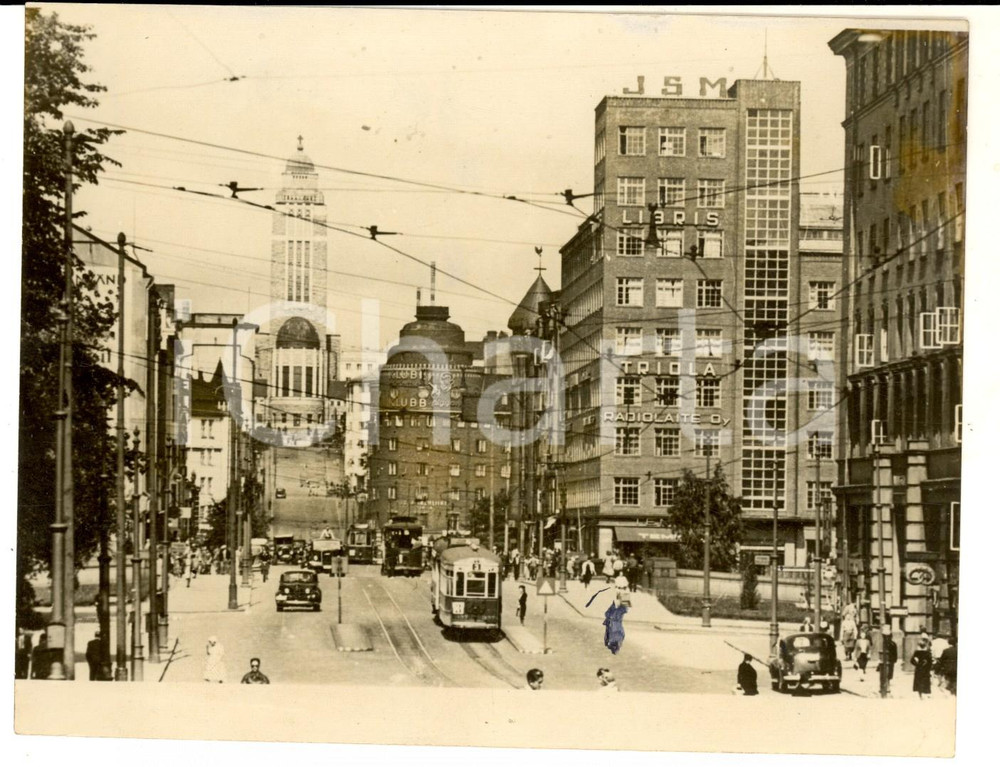 Fotografia d epoca originale 1939 HELSINKI FINLAND Veduta del centro città Fotografia VINTAGE 17x13 1