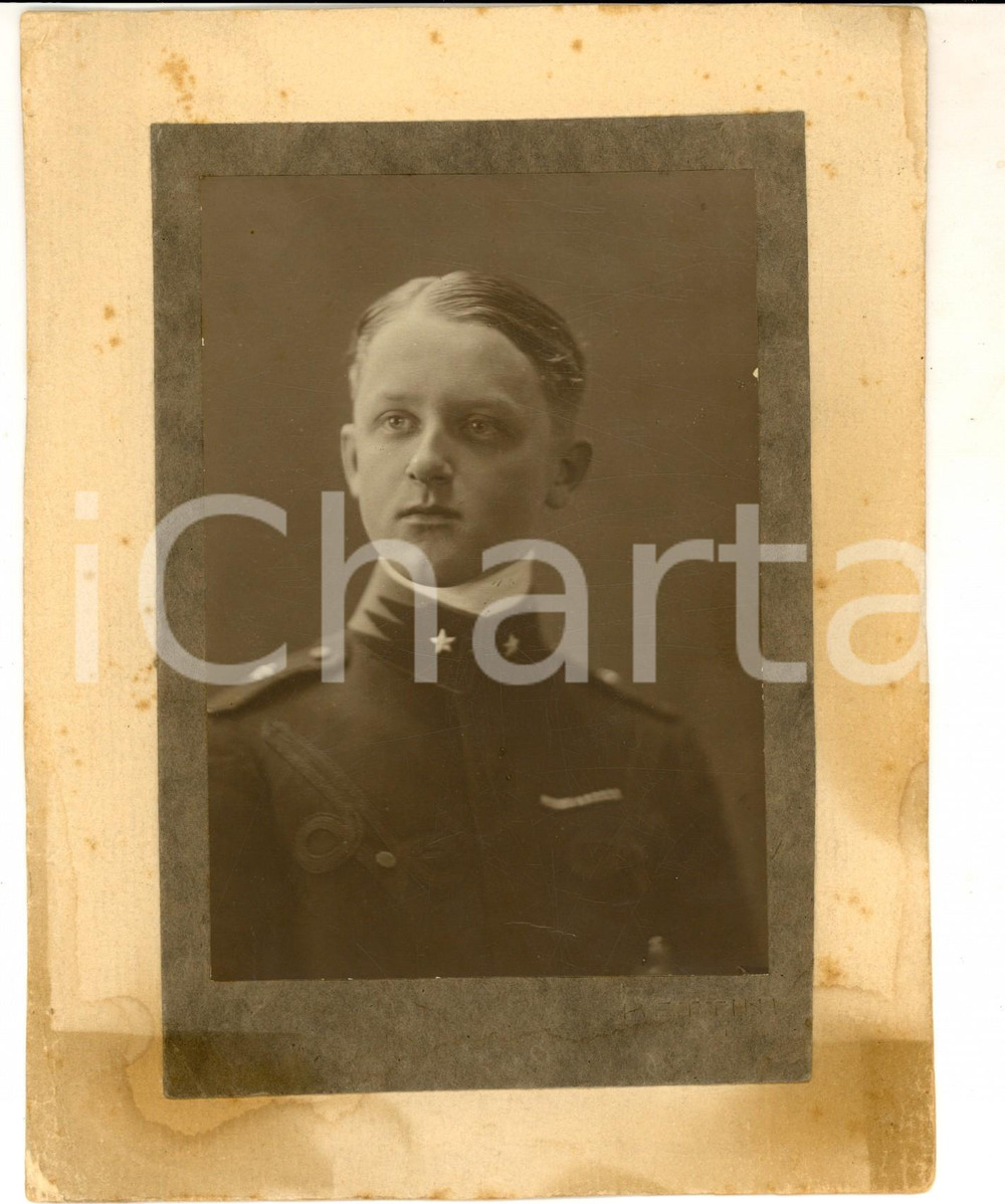 Fotografia d epoca originale 1915 ca WW1 ROMA Ritratto di giovane ufficiale Foto BETTINI 18x21 cm 1