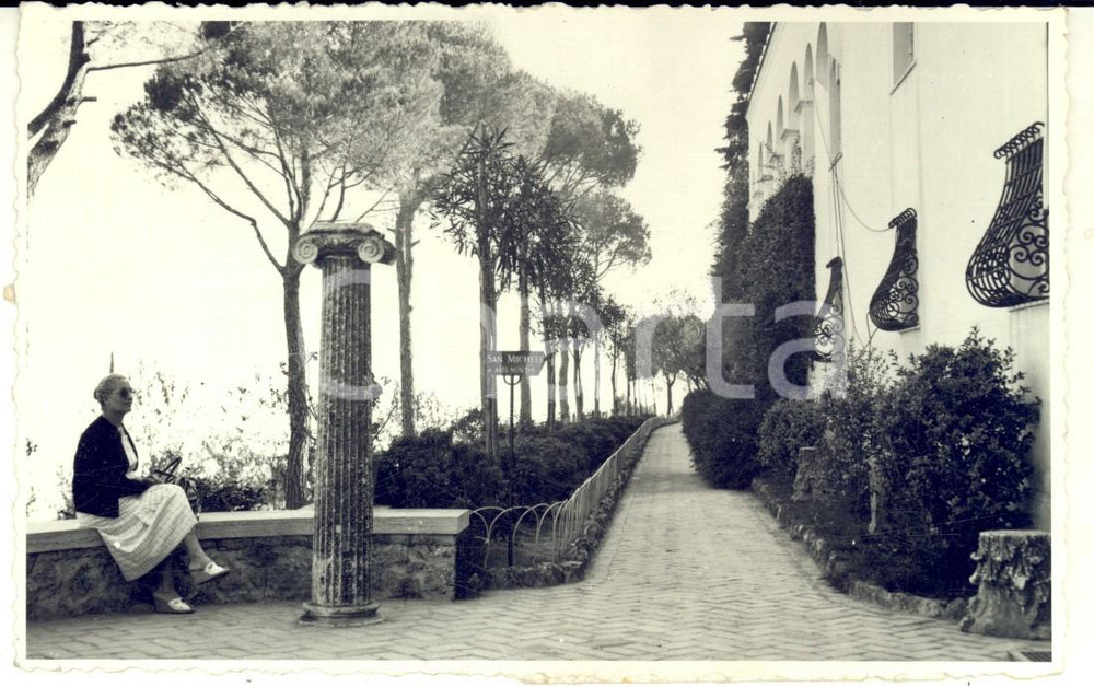 Fotografia d epoca originale 1957 ANACAPRI NA Villa SAN MICHELE Foto cartolina VINTAGE 13x8 cm 1