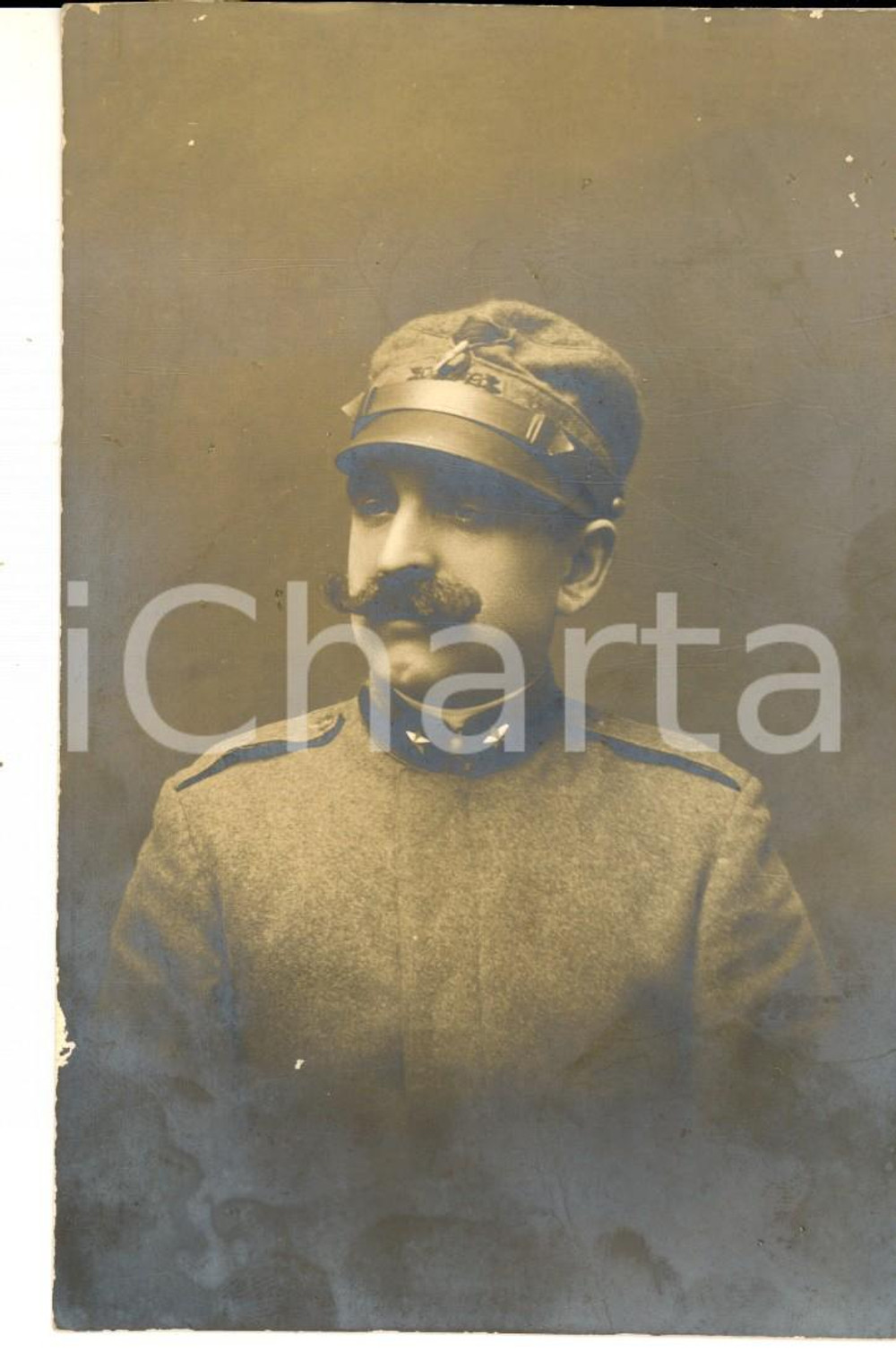 Fotografia d epoca originale 1915 ca VARALLO REGIO ESERCITO Ritratto di ufficiale del GENIO Foto MAGNANI 1