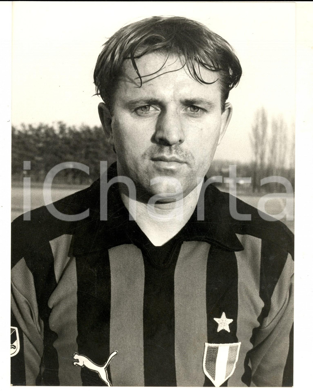 Fotografia d epoca originale 1980 ca CALCIO INTER Ritratto del giocatore KOVACEVIC Foto 18x24 cm 1