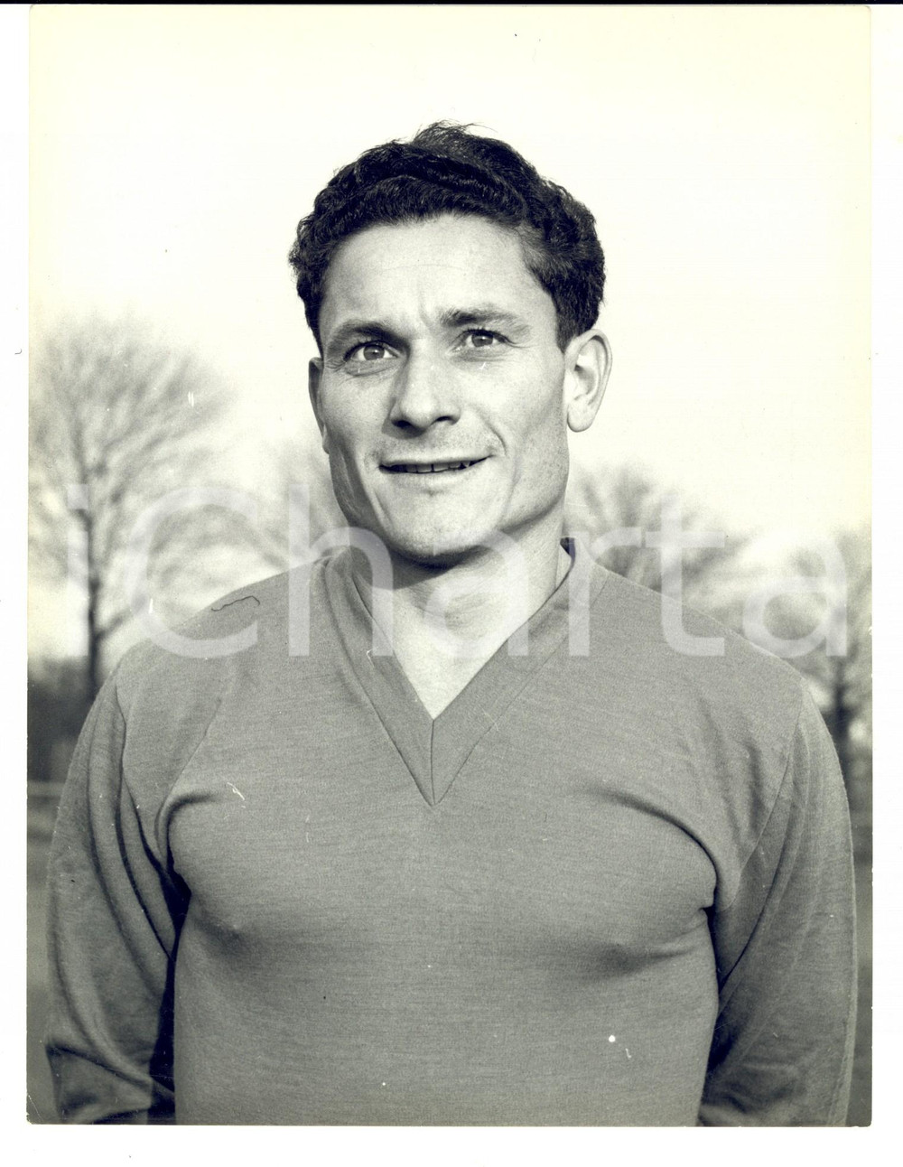 Fotografia d epoca originale 1980 ca CALCIO Ritratto dell attaccante Massimo SILVA Foto 18x24 cm 1
