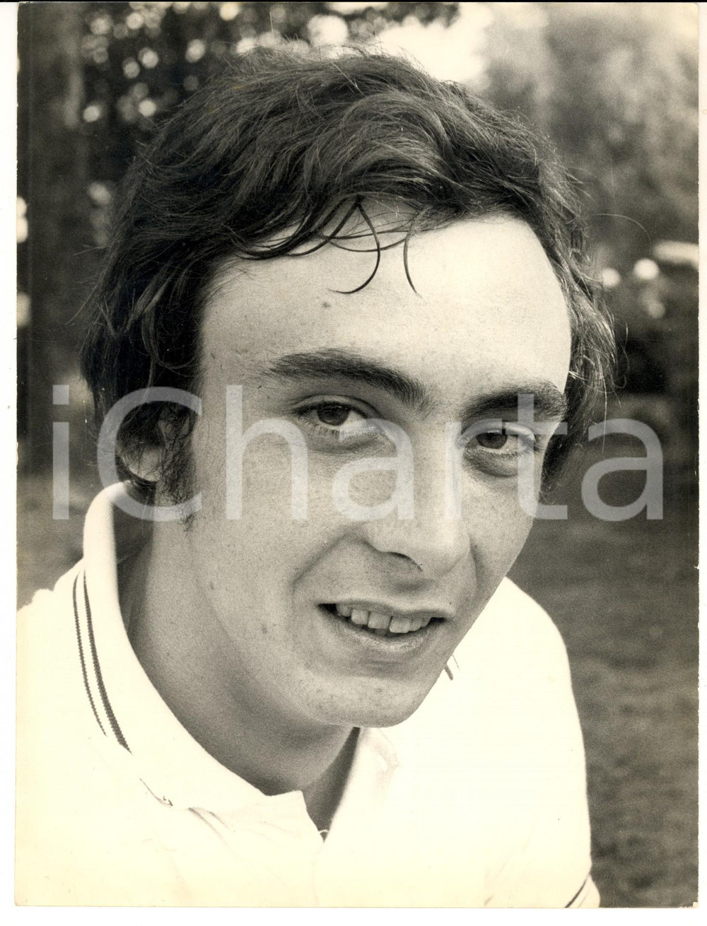 Fotografia d epoca originale 1975 ca TENNIS Ritratto dell atleta JeanPaul MEYER Foto 18x24 cm 1