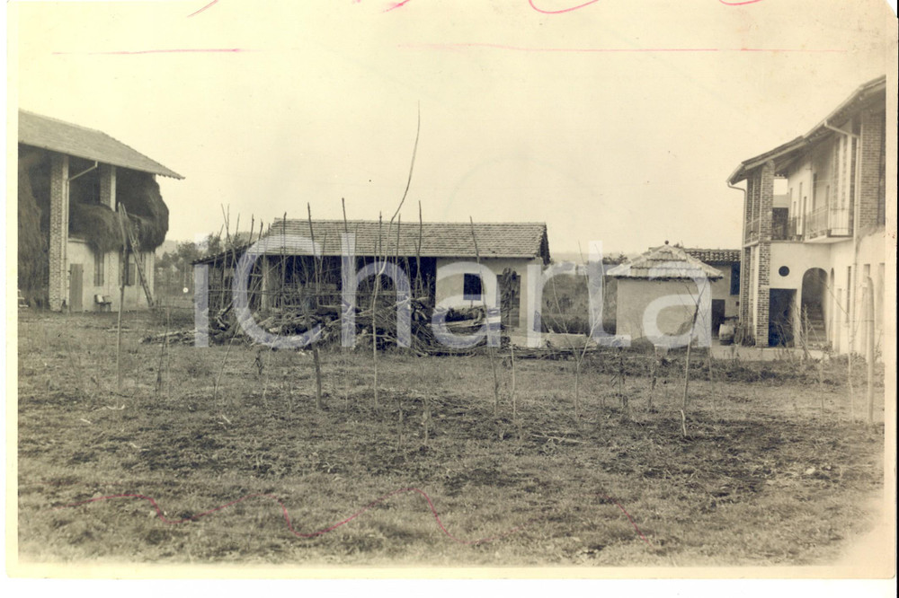Fotografia d epoca originale 1935 ca AREA LOMBARDA  Cascina tipica con stalla Foto 24x18 1