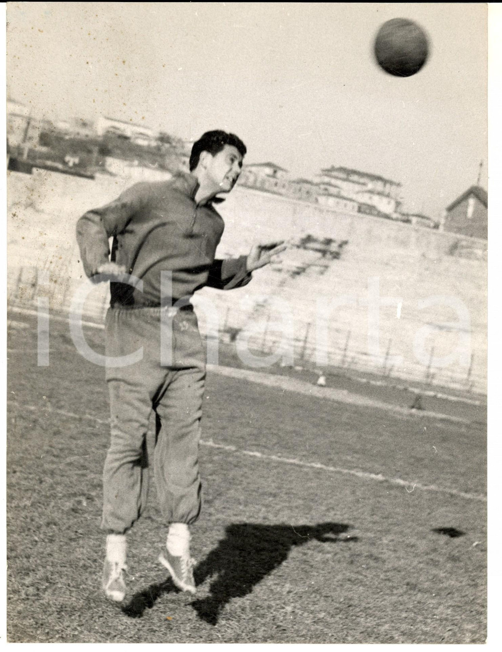 Fotografia d epoca originale 1950 ca CALCIO SERIE A Fulvio NESTI in allenamento Foto 24x18 DANNEGGIATA 1