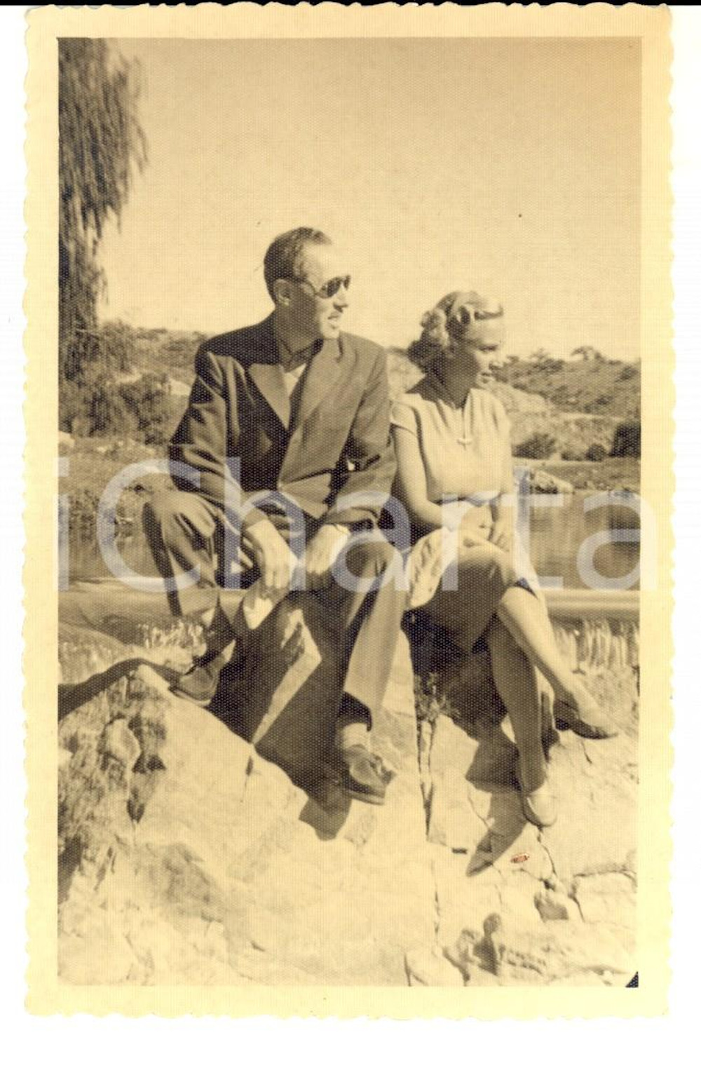 Fotografia d epoca originale 1956 BUENOS AIRES Turisti italiani in escursione Foto VINTAGE 9x14 cm 1
