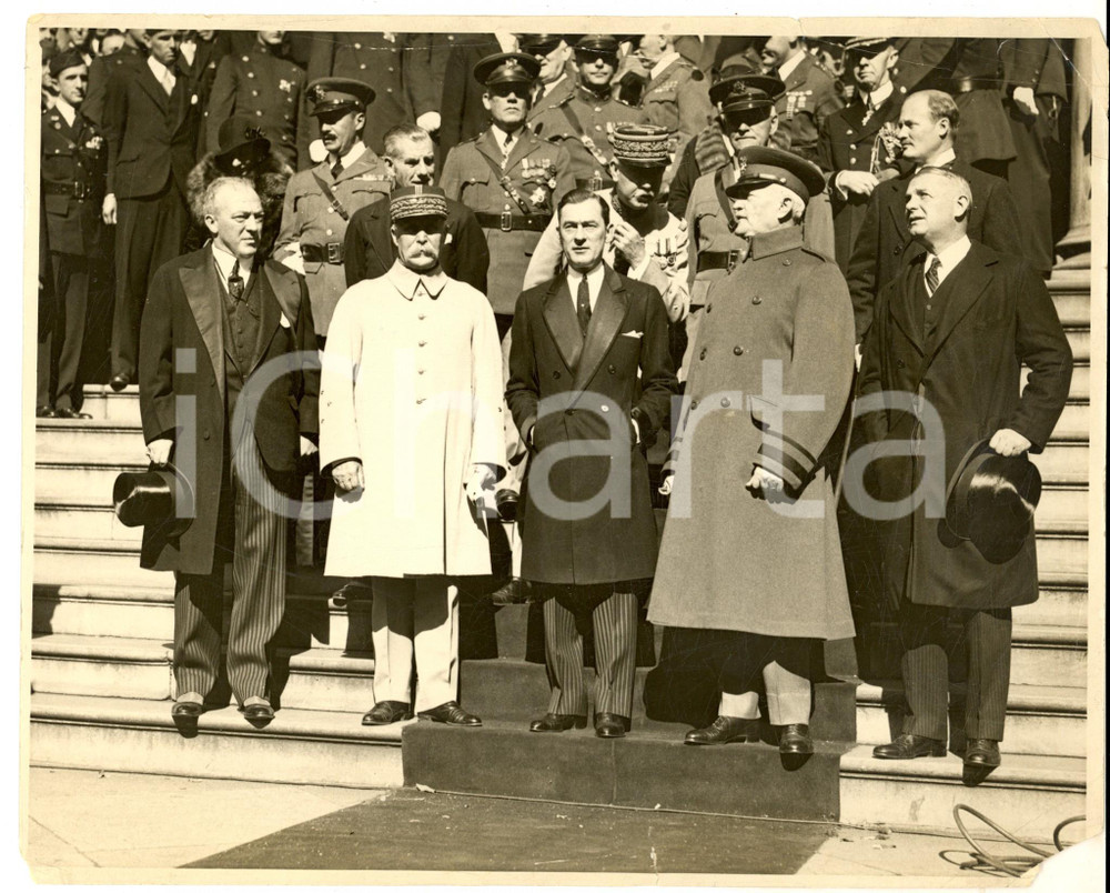 Fotografia d epoca originale 1930 ca PARIS ? Un incontro politico internazionale Foto 26x20 cm 1