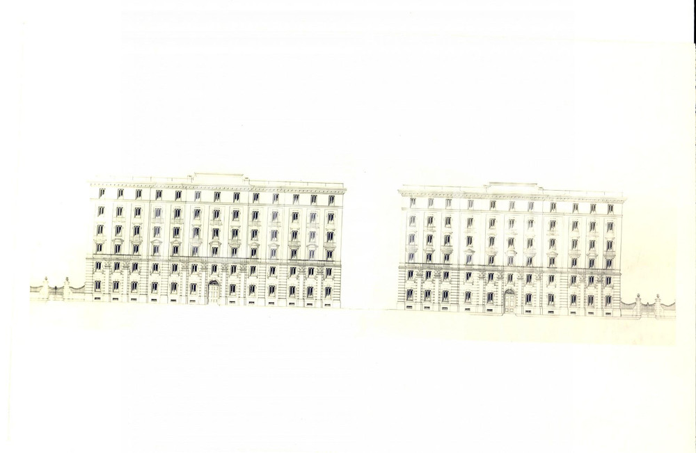 Fotografia d epoca originale 1930 ca ARCHITETTURA Rendering di palazzo pubblico Fotografia 24x16 cm 1