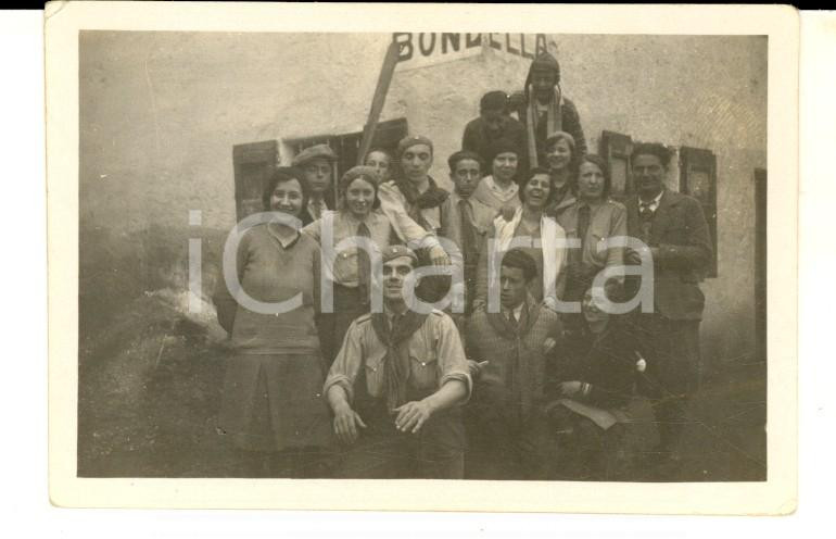 Fotografia d epoca originale 1931 COMO Giovani escursionisti alla BAITA BONDELLA Foto VINTAGE 9x6 cm 1