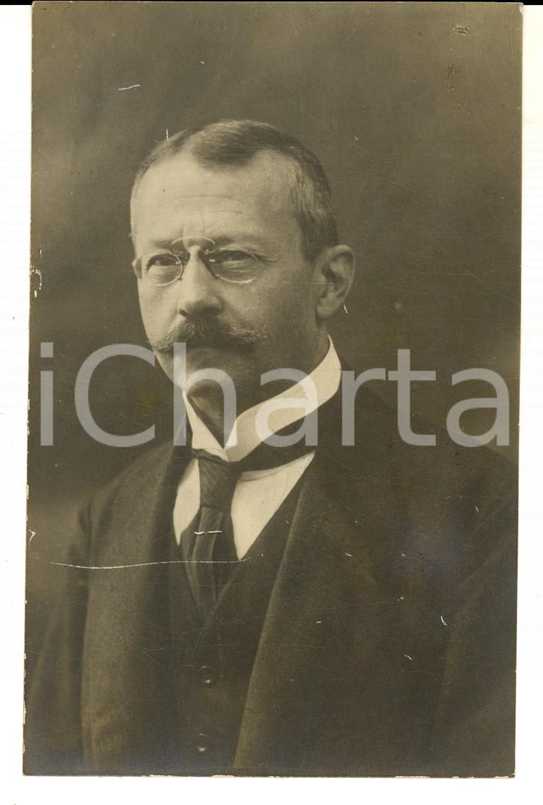 Fotografia d epoca originale 1930 ca BELGIO ? Portrait du burgmeister WERTRAM Photo carte postale 1
