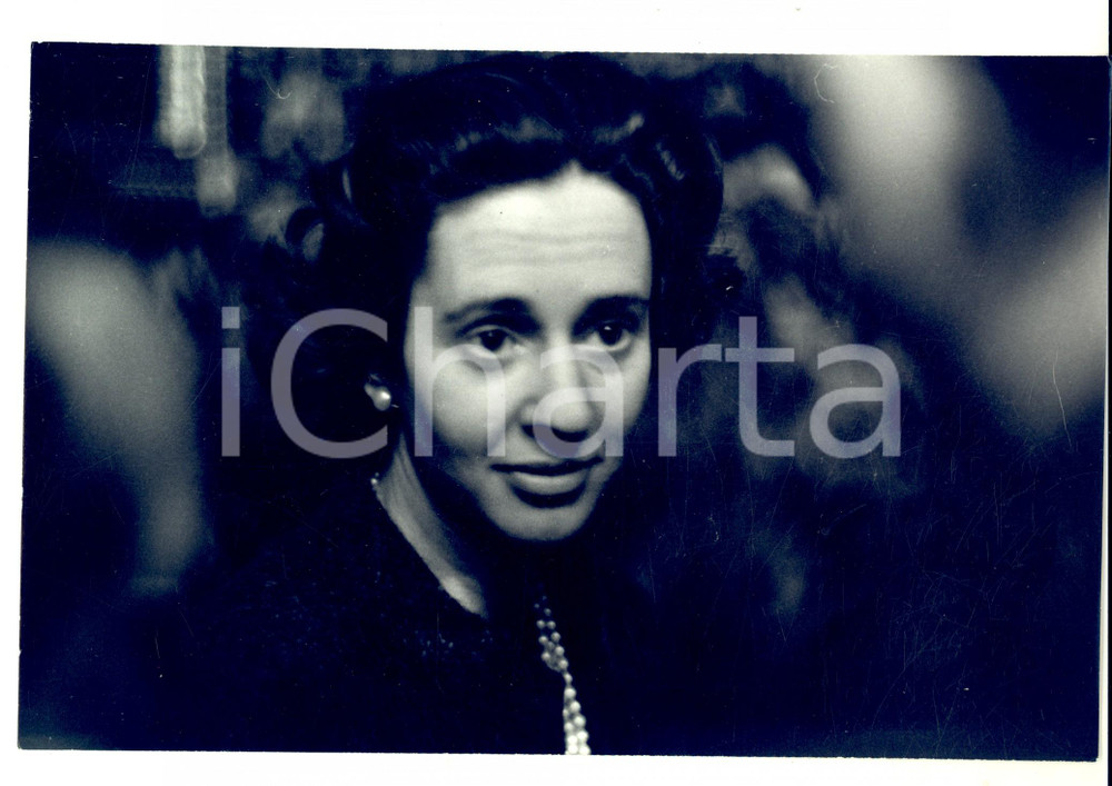 Fotografia d epoca originale 1960 ca BRUXELLES ? Ritratto regina Fabiola del Belgio Foto 26x18 2 1