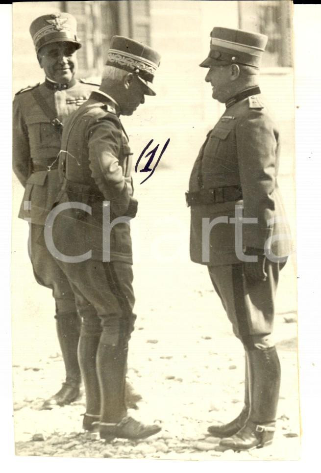 Fotografia d epoca originale 1930 ca REGIO ESERCITO MILANO Incontro tra comandanti Foto 8x12 1