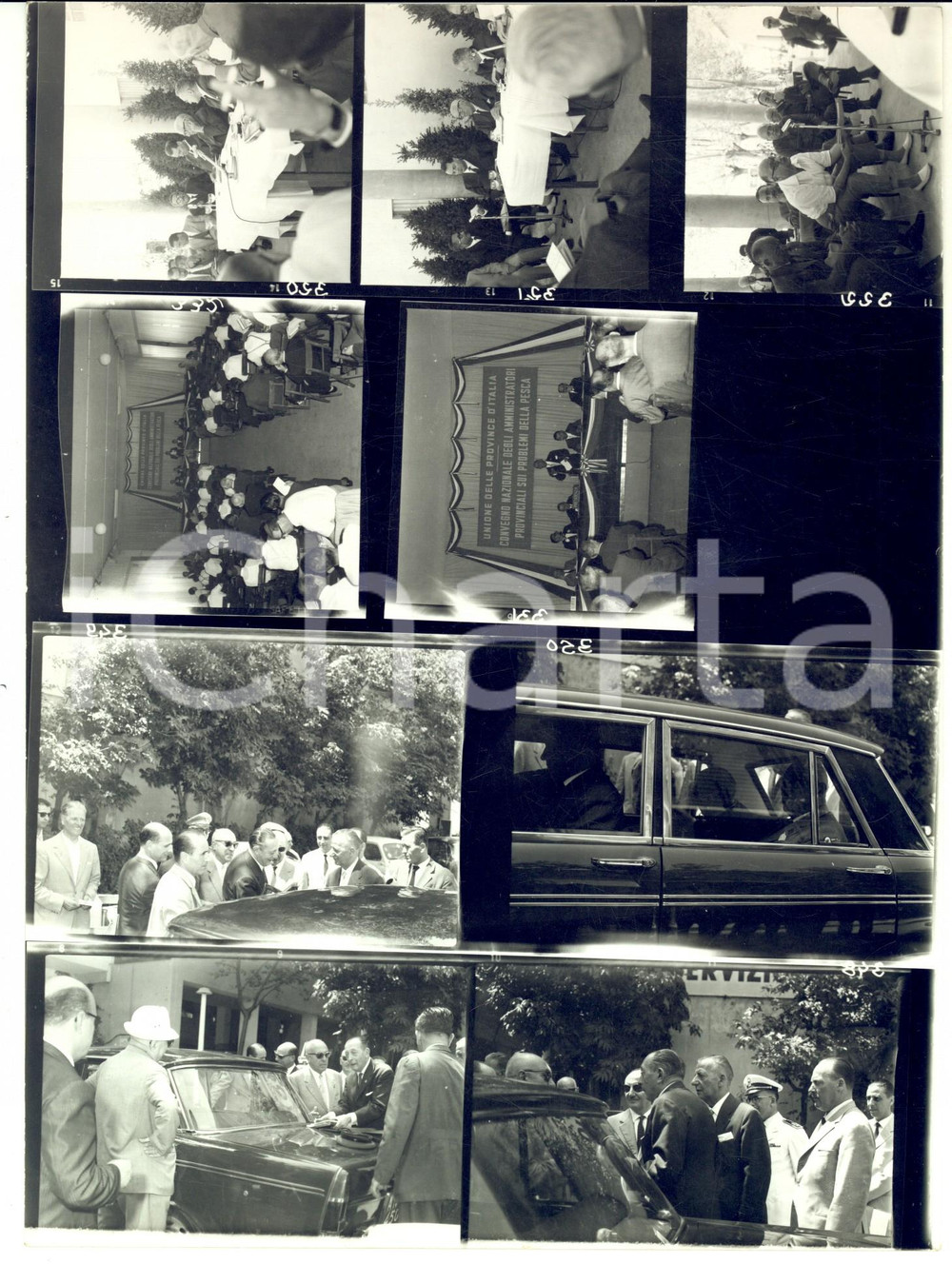 Fotografia d epoca originale 1960 ca ANCONA ? Convegno province sui problemi della pesca Foto 9 provini 1