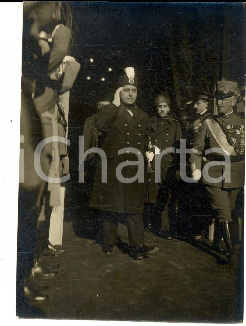 Fotografia d epoca originale 1940 ca ROMA Vittorio Emanuele III riceve dignitario indiano Foto 9x13 1