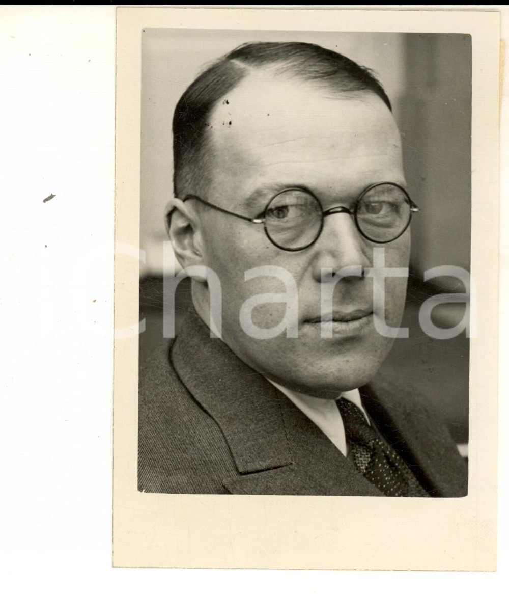Fotografia d epoca originale 1933 Portrait de Simon VENTZOW attachÃ© URSS ambassade de Paris Photo 9x13 cm 1