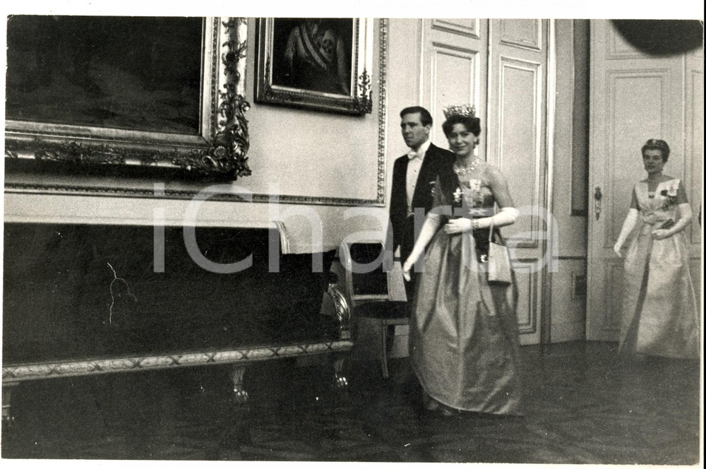 Fotografia d epoca originale 1960 BRUXELLES Nozze di Baldovino del Belgio  Invitati reali Foto 27x18 1