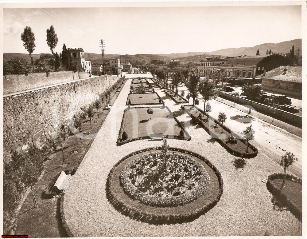 Fotografia d epoca originale 1933 AREZZO Nuovi giardini del viale Michelangelo FOTO 1