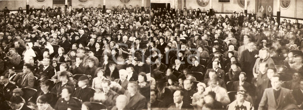Fotografia d epoca originale 1936 MILANO Celebrazione Giornata Risparmio al Teatro DAL VERME Foto DOPPIA 1