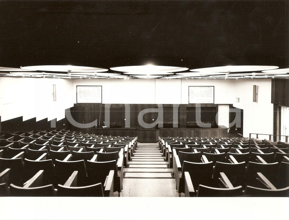 Fotografia d epoca originale 1950 ca Università di PAVIA Aula di chimica FOTO ARTISTICA Guglielmo CHIOLINI 2 1