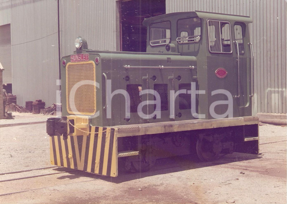 Fotografia d epoca originale 1975 ca SOUTH AFRICA Locomotiva HUNSLET 75 HP Fotografia 17x12 cm 1