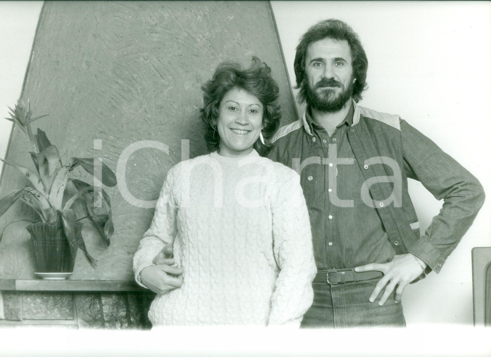 Fotografia d epoca originale 1980ca UDINESE CALCIO Il calciatore brasiliano Orlando PEREIRA e la moglie Foto 1
