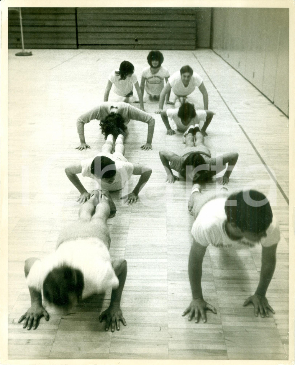 Fotografia d epoca originale 1965 ca NEW JERSEY USA Esercizi ginnici a WEST POINT Fotografia 1